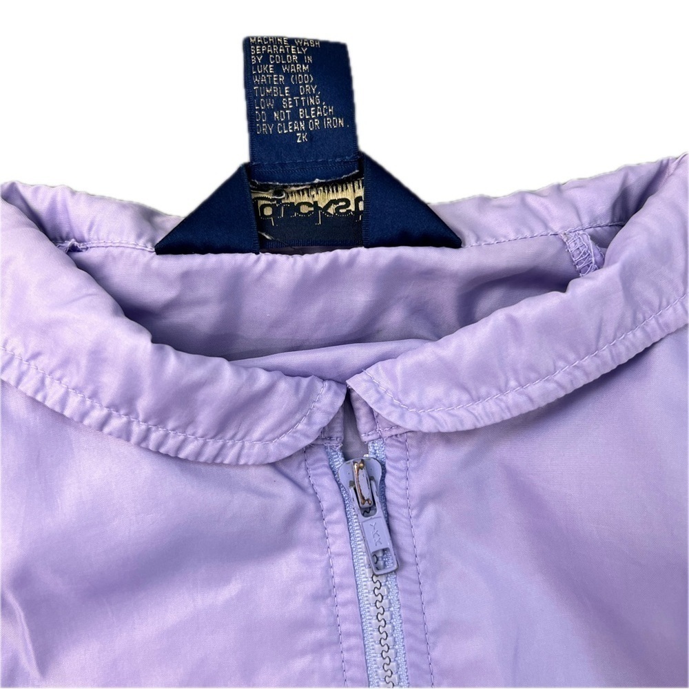 1980s Vintage Pastel Purple Zip Up Jacket - Picture 12 of 13